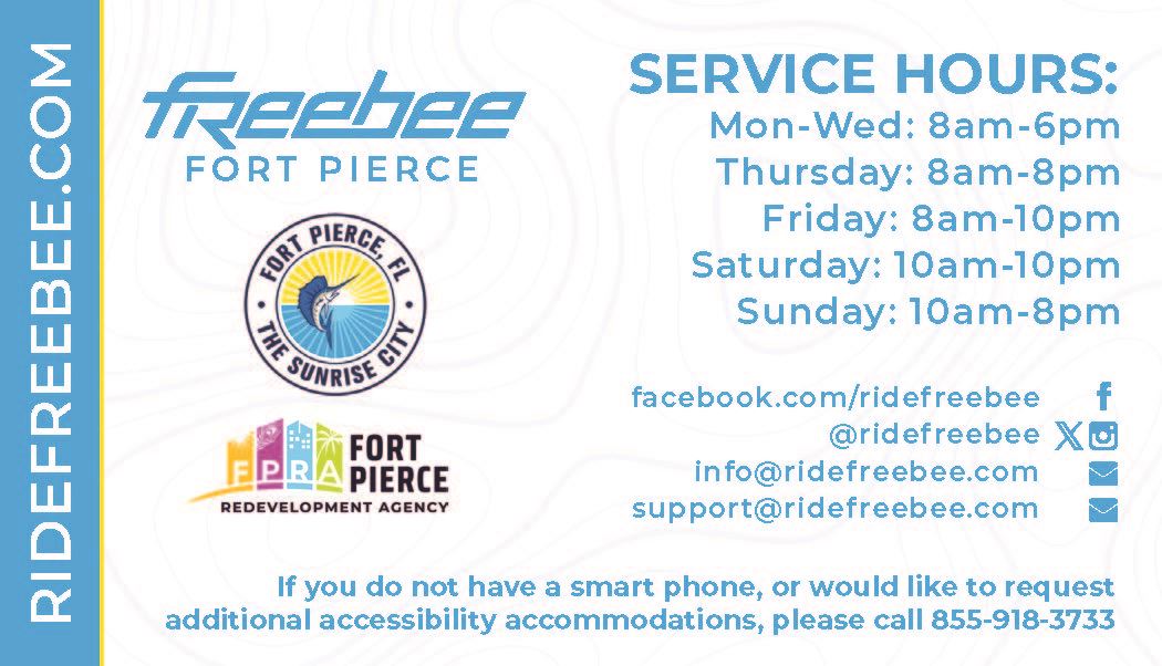 Fort Pierce Throwaway Cards - Back 2024